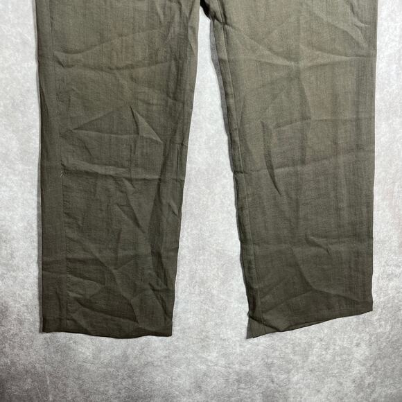 Sandro Sportswear Chino Pants Womens Size 8 Green Straight Leg High Rise Pockets - Picture 3 of 12